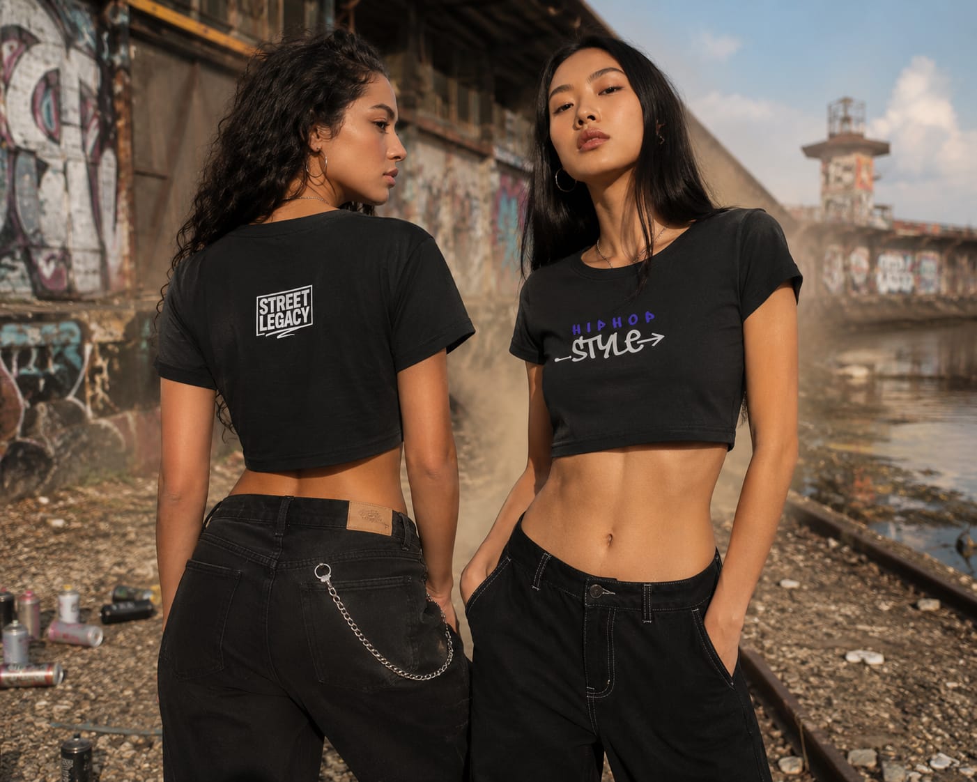 Ladies Cropped Tee ( Hip Hop Style ) Streetlegacy