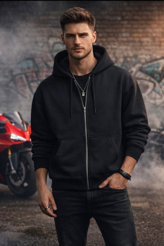 VACANCY Oversized Zipper Hoodie Unisex ( Go Fast - Bike) Streetlegacy