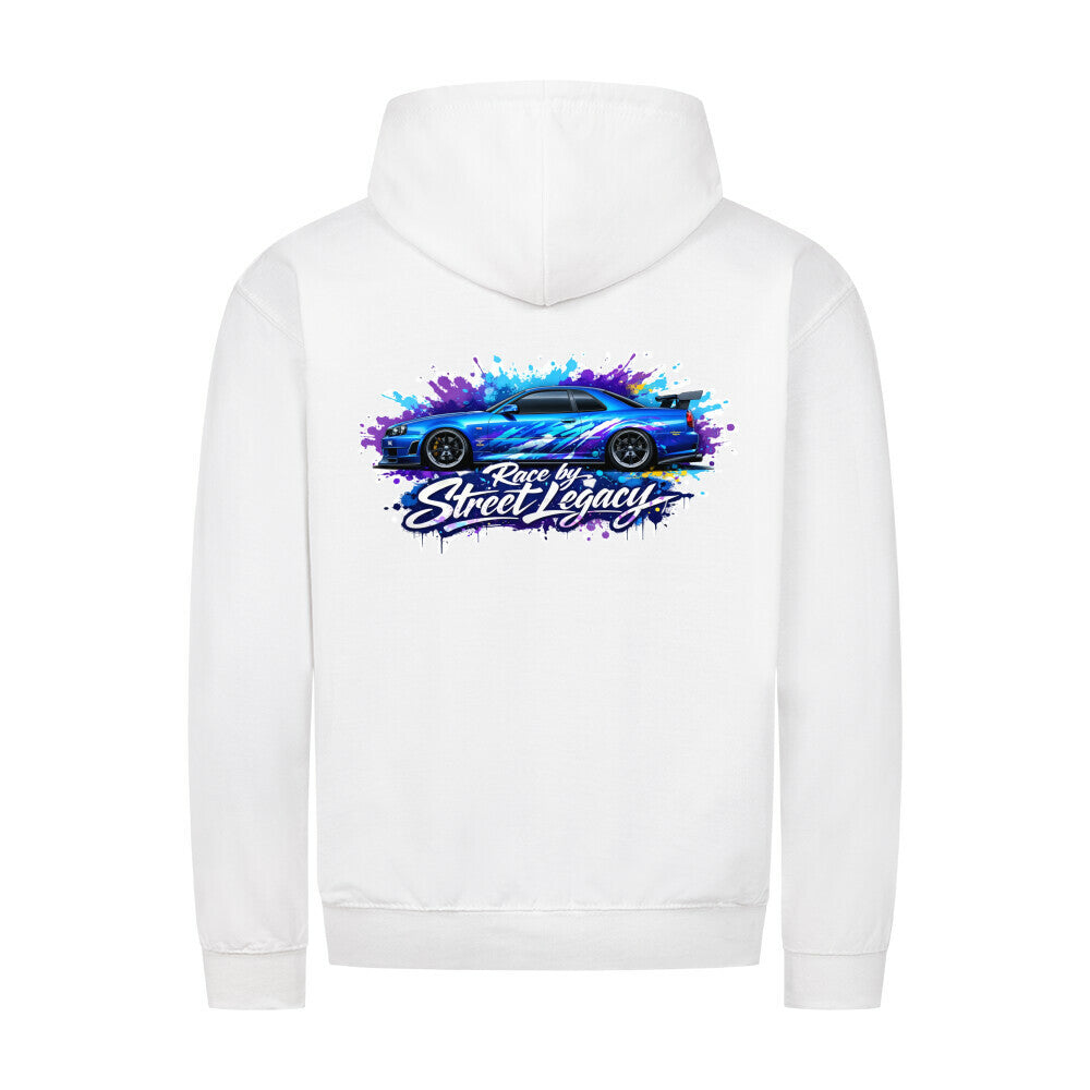 Classic Zipper Hoodie Unisex (Race by Streetlegacy)blue car