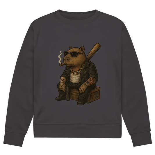 Herren Premium Bio Sweatshirt ( Gangster Capybara ) Streetlegacy
