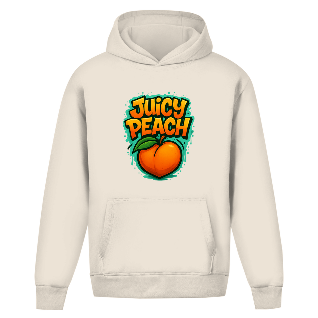 Oversize Hoodie ohne Kordel Graffiti style (Juicy Peach)Streetlegacy