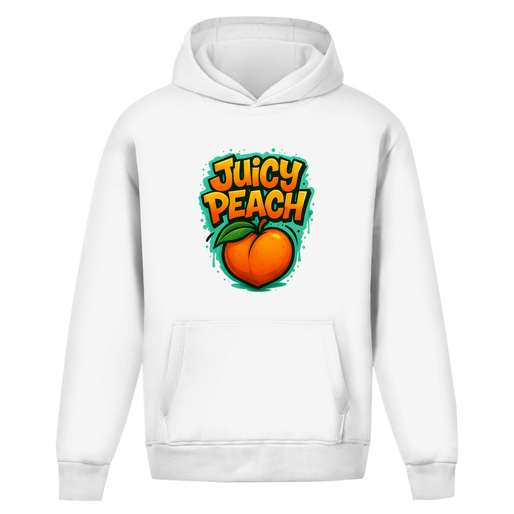 Oversize Hoodie ohne Kordel Graffiti style (Juicy Peach)Streetlegacy