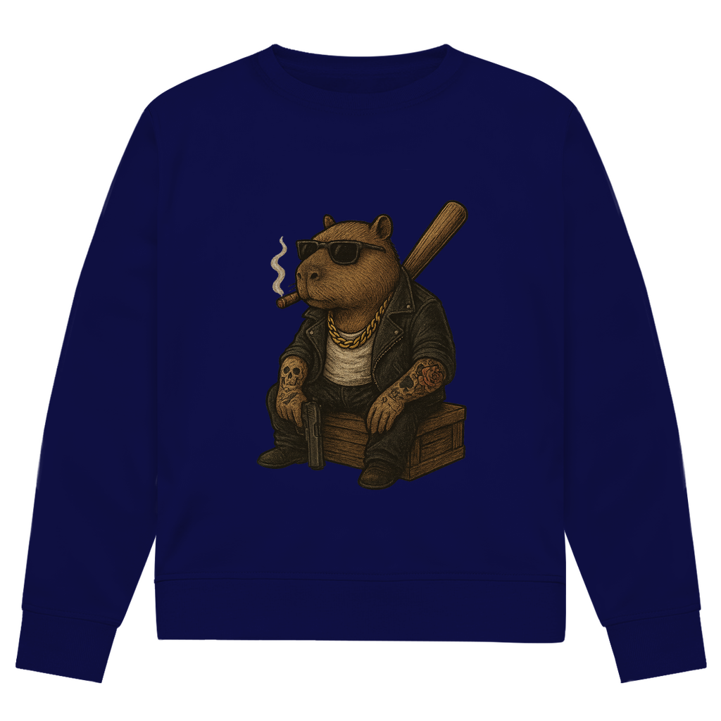 Herren Premium Bio Sweatshirt ( Gangster Capybara ) Streetlegacy