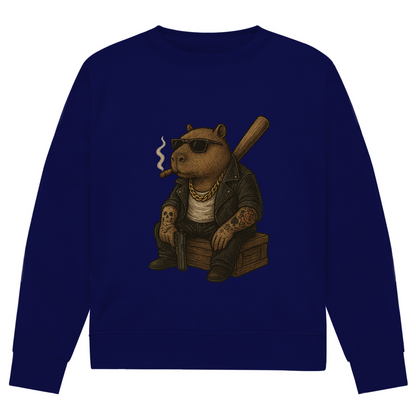 Herren Premium Bio Sweatshirt ( Gangster Capybara ) Streetlegacy