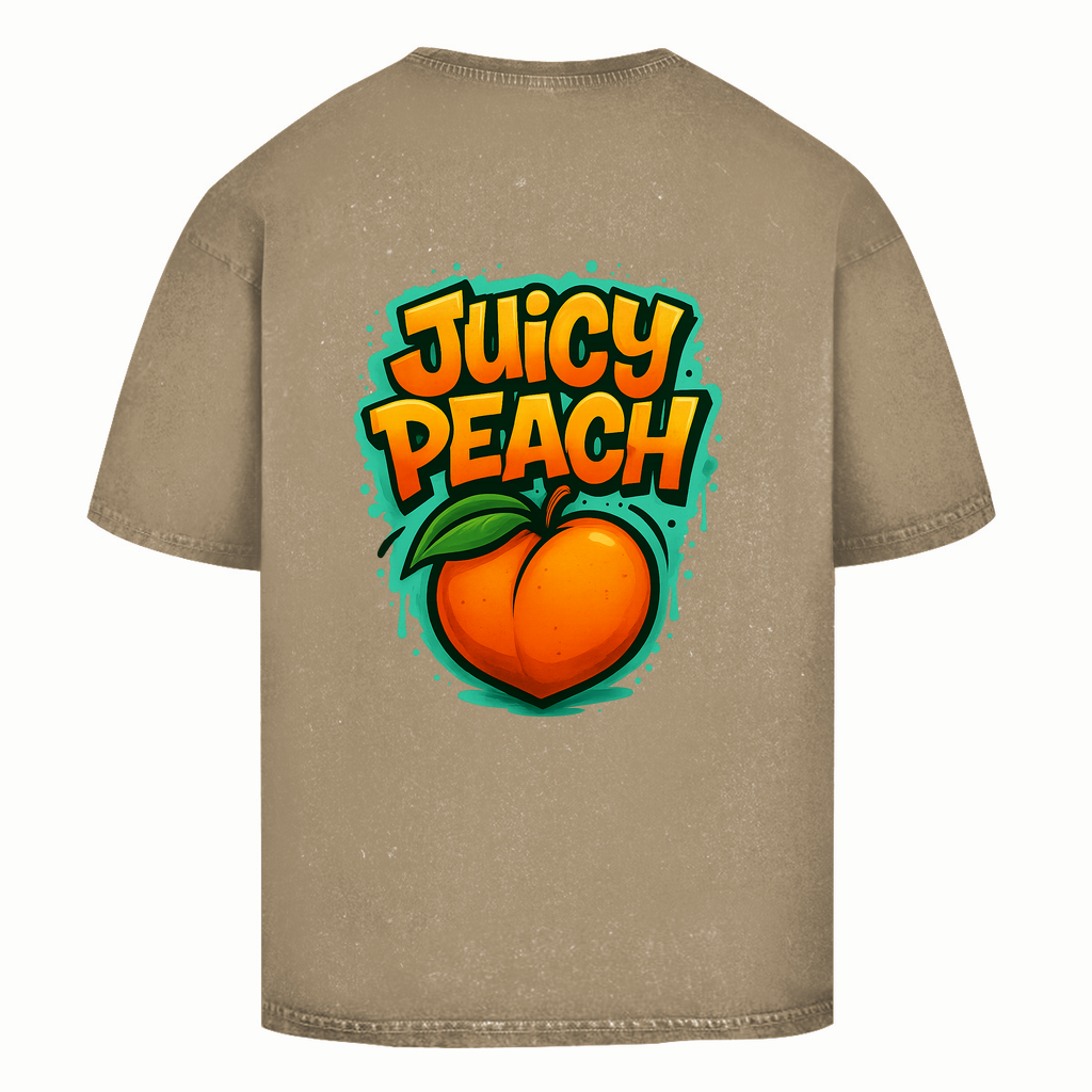 Oversize Washed T-Shirt Graffiti style (Juicy Peach)Streetlegacy