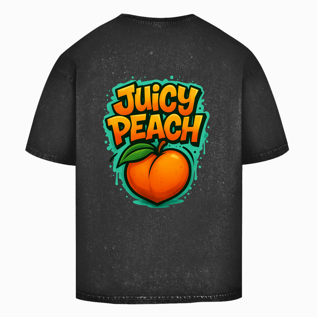 Oversize Washed T-Shirt Graffiti style (Juicy Peach)Streetlegacy