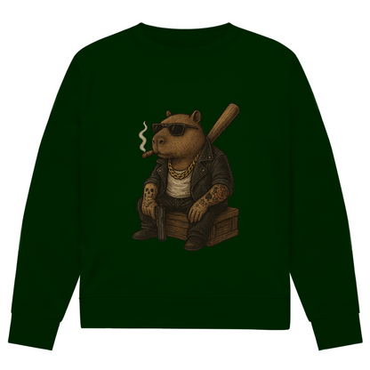 Herren Premium Bio Sweatshirt ( Gangster Capybara ) Streetlegacy