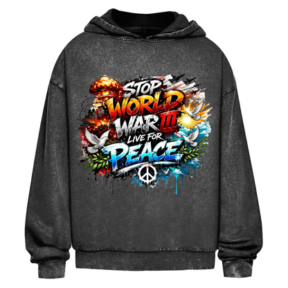 Oversize Washed Hoodie (Anti WW3)