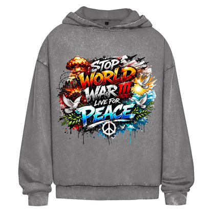 Oversize Washed Hoodie (Anti WW3)