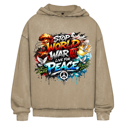 Oversize Washed Hoodie (Anti WW3)