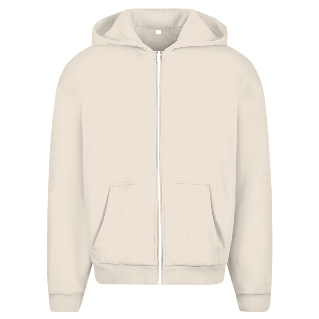 Herren Oversize Zipper Hoodie (I walk through fire yet heaven crowns me)