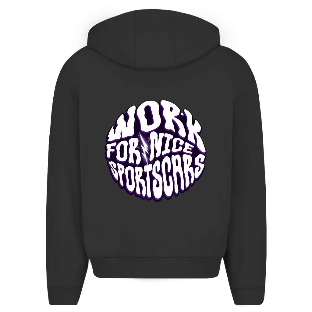 Herren Oversize Zipper Hoodie (Work for nice sports cars)