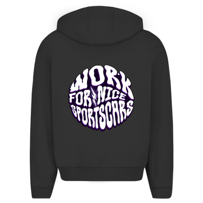 Herren Oversize Zipper Hoodie (Work for nice sports cars)
