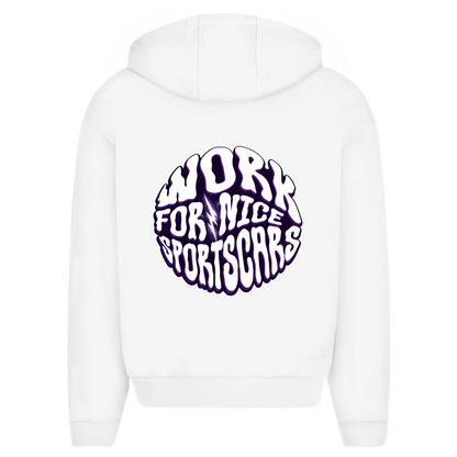 Herren Oversize Zipper Hoodie (Work for nice sports cars)