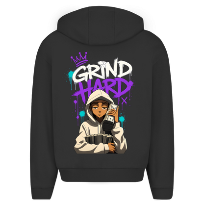 Herren Oversize Zipper Hoodie (Grind Hard) Streetlegacy