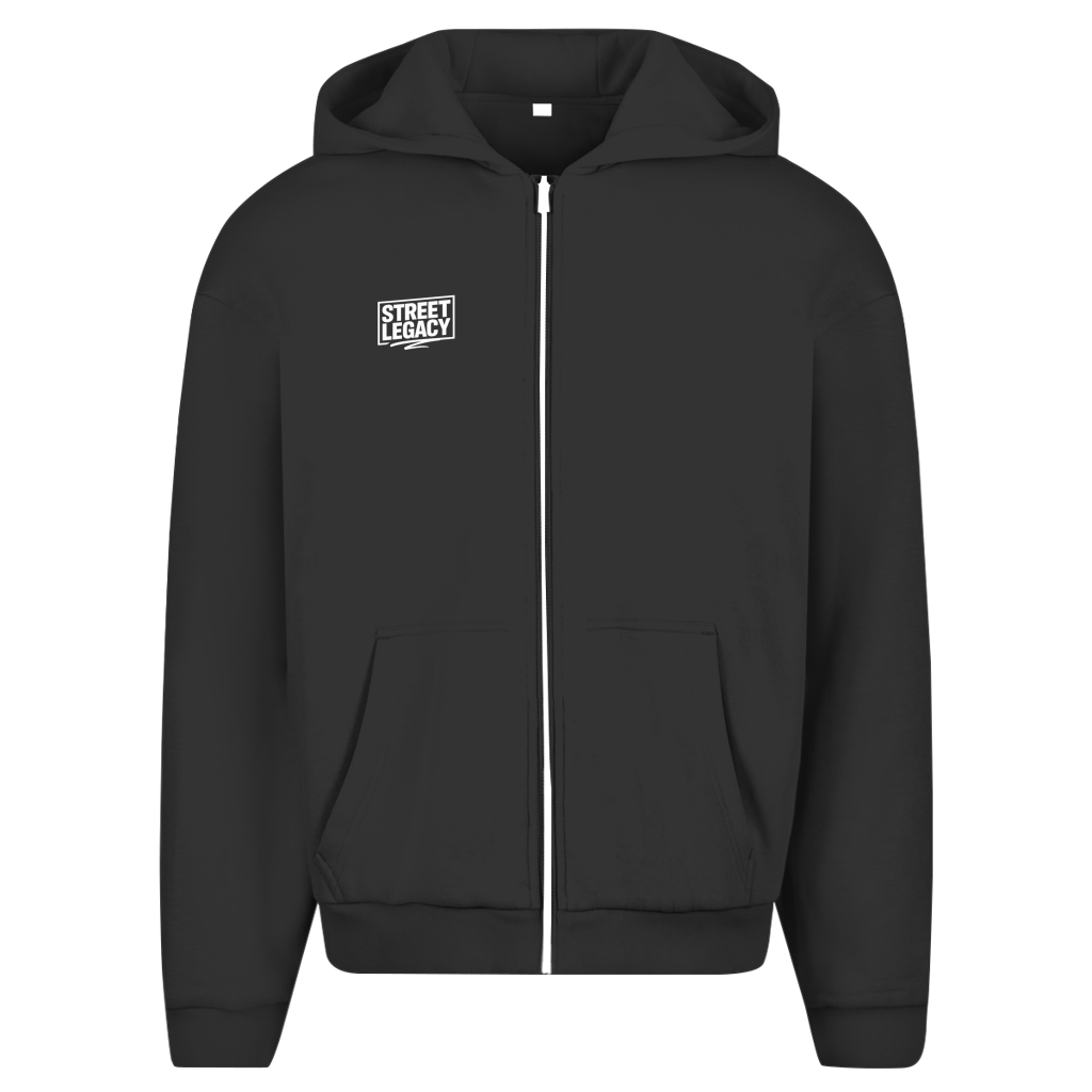 Herren Oversize Zipper Hoodie (Grind Hard) Streetlegacy