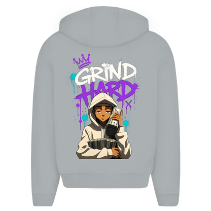 Herren Oversize Zipper Hoodie (Grind Hard) Streetlegacy