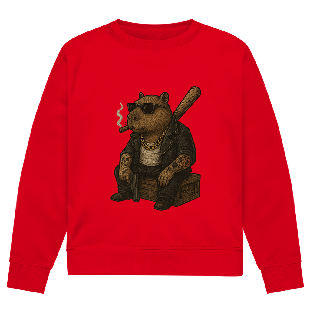 Herren Premium Bio Sweatshirt ( Gangster Capybara ) Streetlegacy