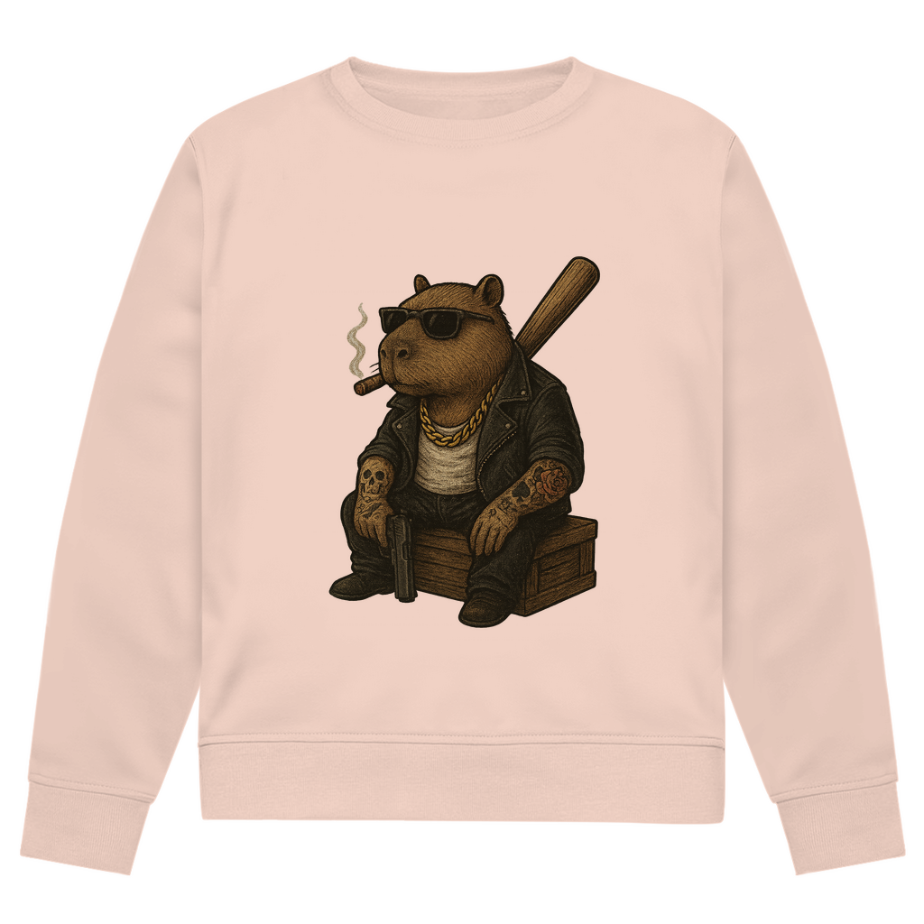 Herren Premium Bio Sweatshirt ( Gangster Capybara ) Streetlegacy