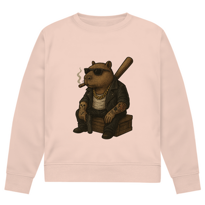 Herren Premium Bio Sweatshirt ( Gangster Capybara ) Streetlegacy