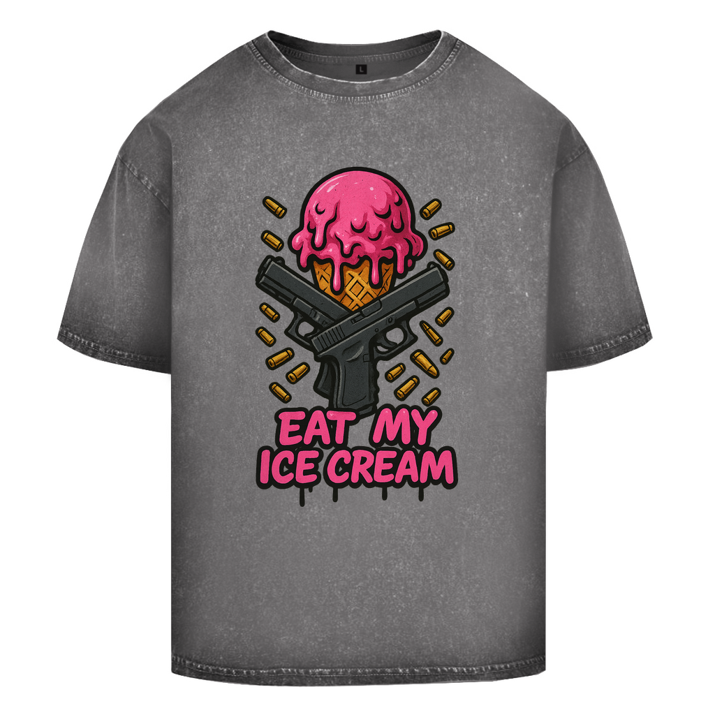 Oversize Washed T-Shirt (Eat my Ice cream)Streetlegacy