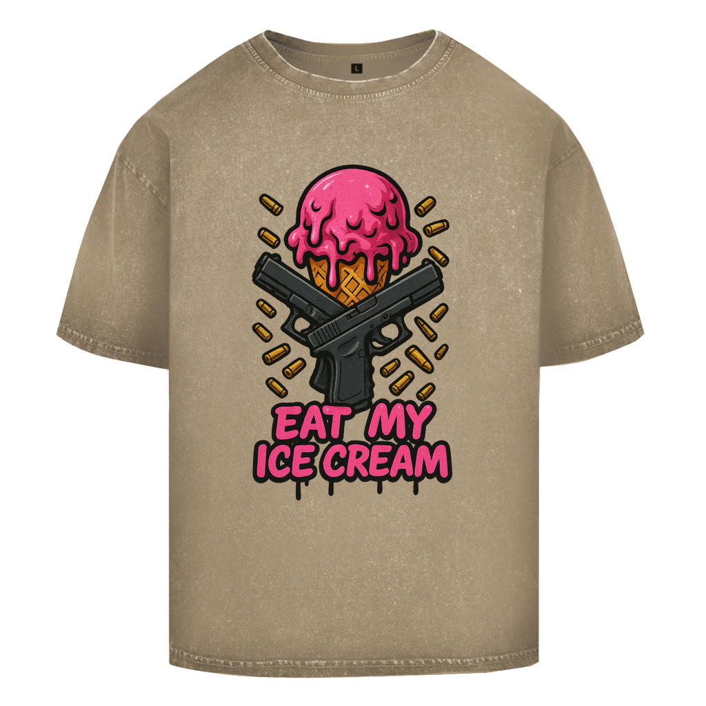 Oversize Washed T-Shirt (Eat my Ice cream)Streetlegacy