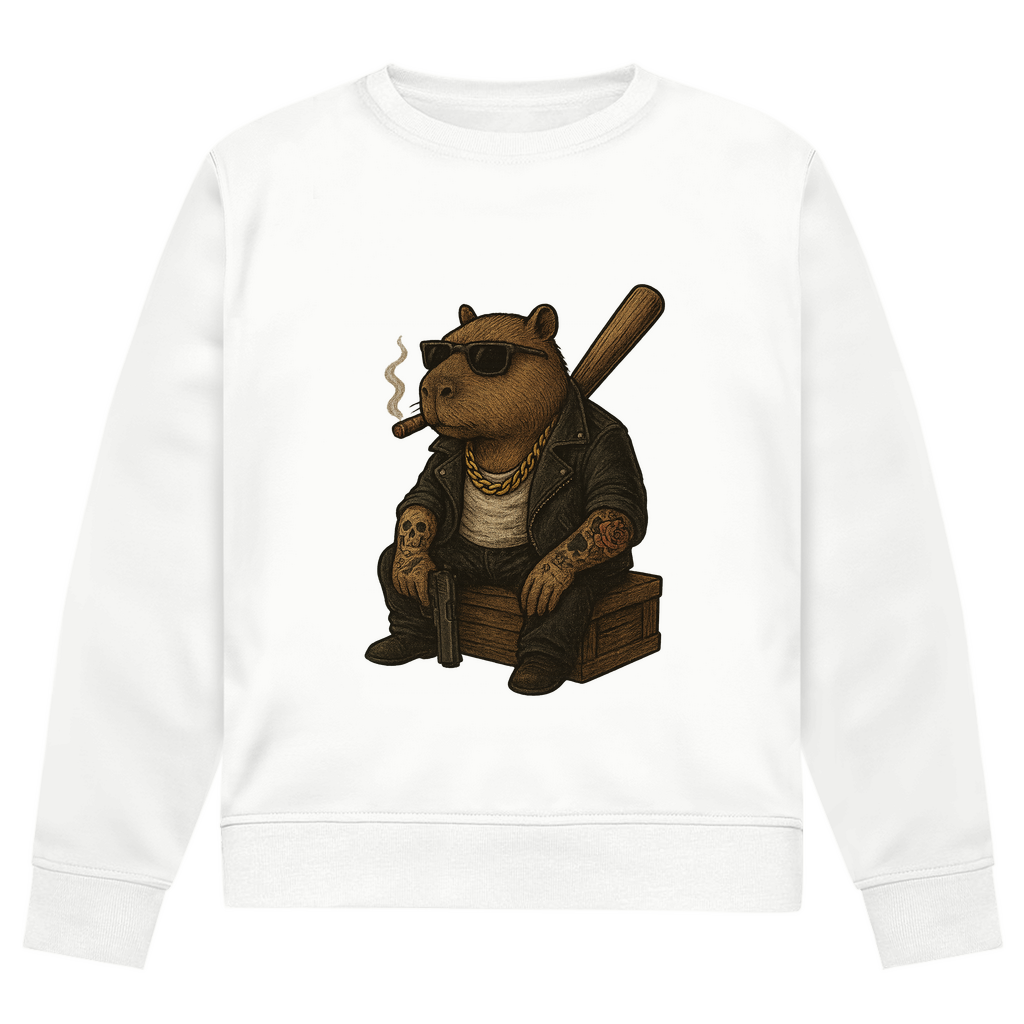 Herren Premium Bio Sweatshirt ( Gangster Capybara ) Streetlegacy