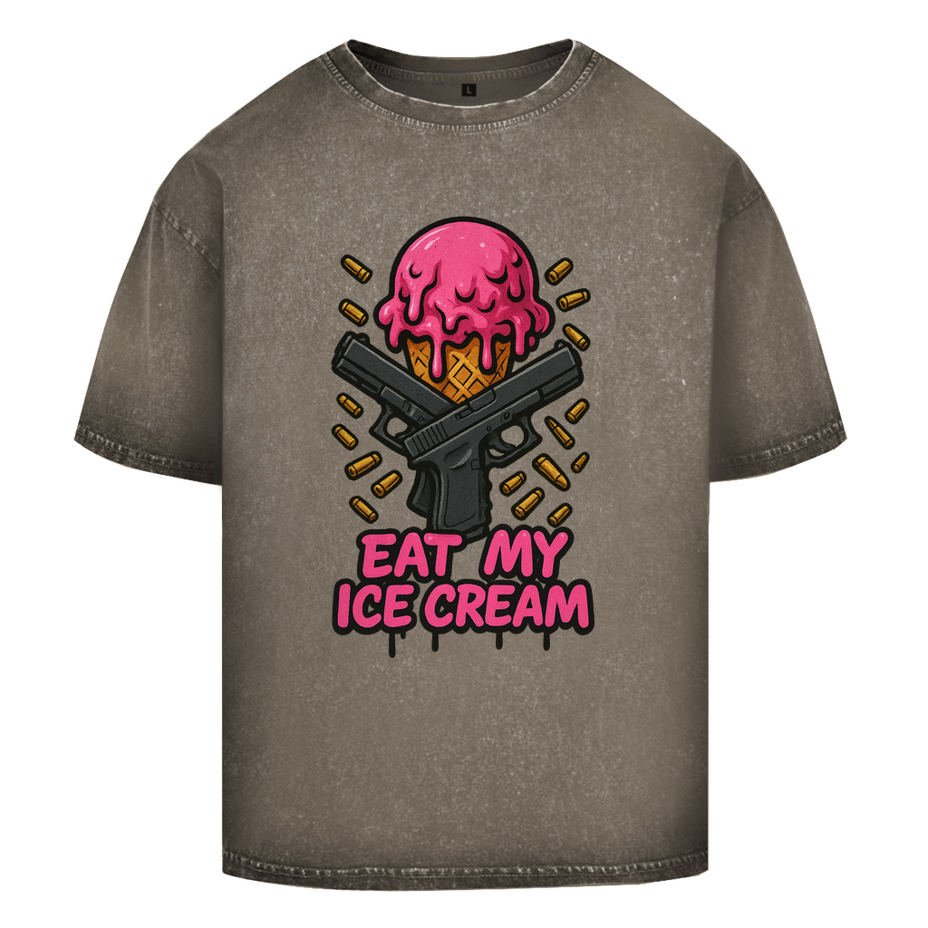 Oversize Washed T-Shirt (Eat my Ice cream)Streetlegacy