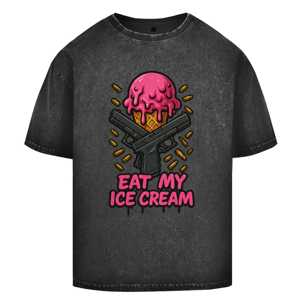 Oversize Washed T-Shirt (Eat my Ice cream)Streetlegacy
