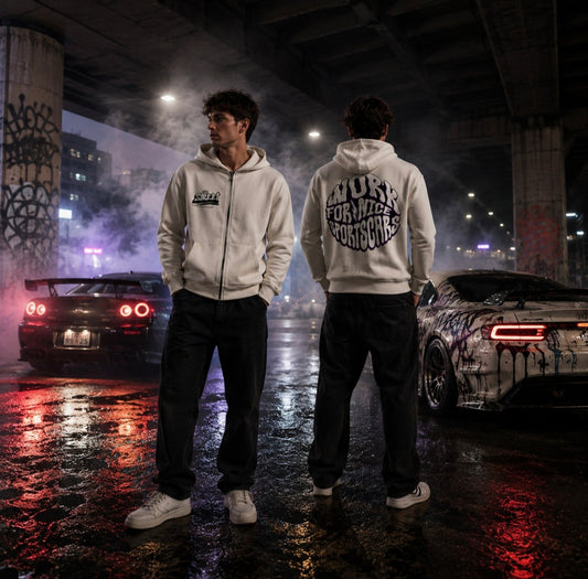 Herren Oversize Zipper Hoodie (Work for nice sports cars)