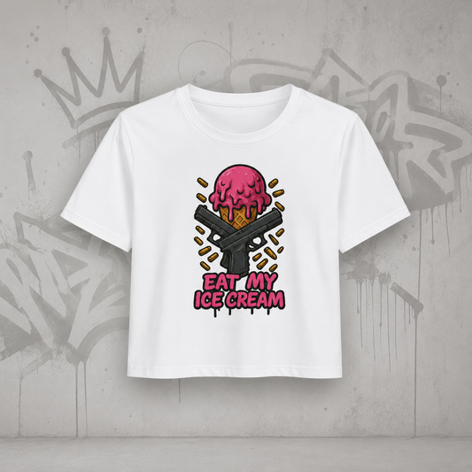 Ladies Cropped Tee (Eat my Ice cream)Streetlegacy
