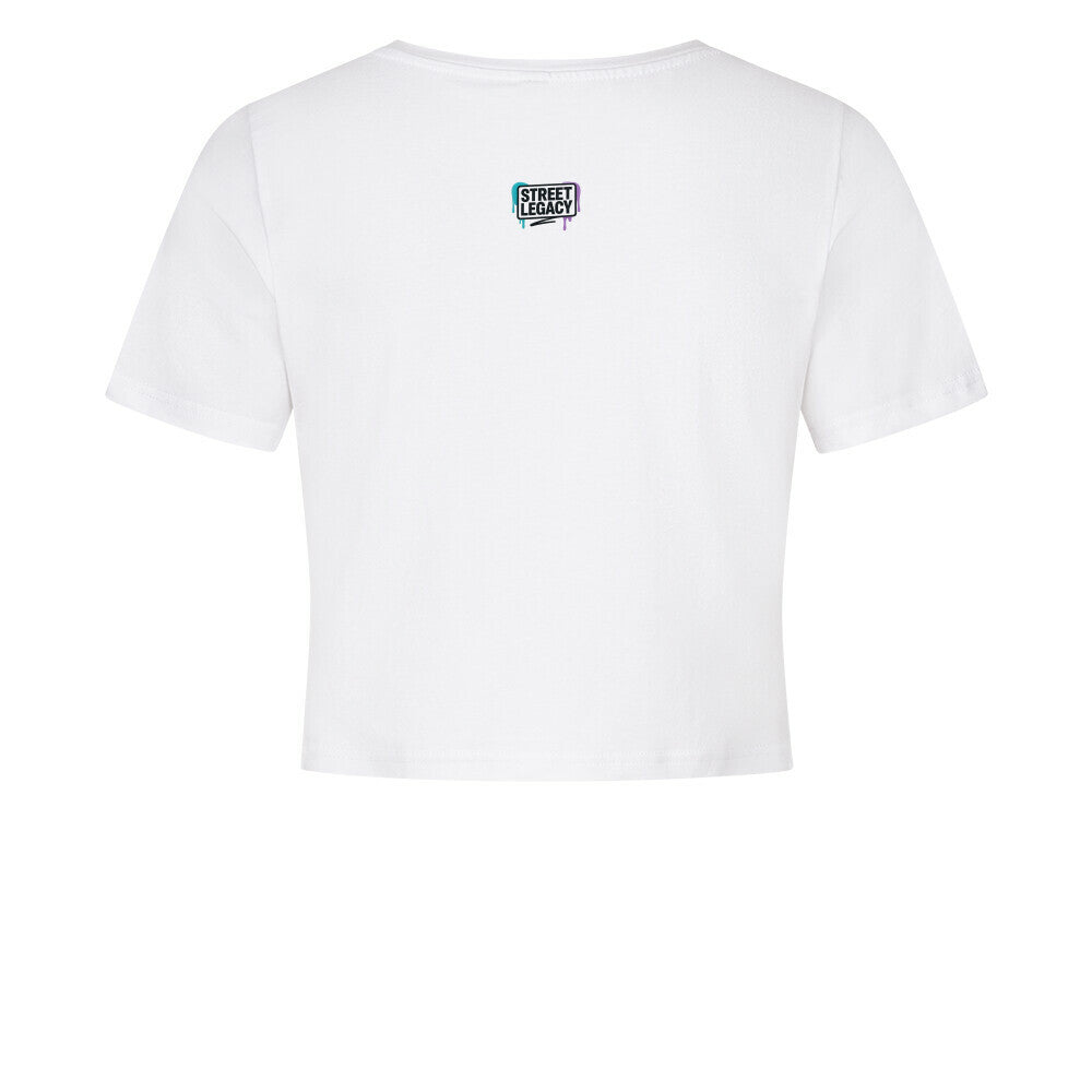 Ladies Cropped Tee (Race by Streetlegacy) blue car jdm
