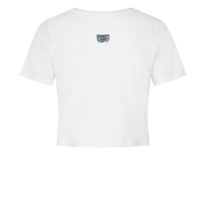 Ladies Cropped Tee (Race by Streetlegacy) blue car jdm