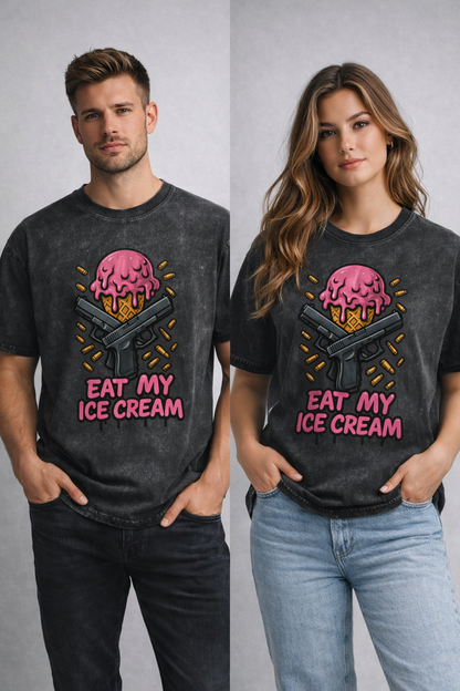 Oversize Washed T-Shirt (Eat my Ice cream)Streetlegacy