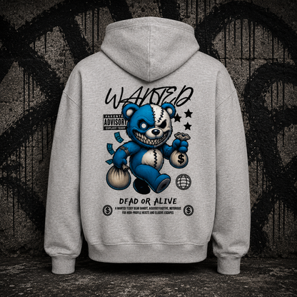 VACANCY Oversized Zipper Hoodie (Wanted Teddy)Streetlegacy