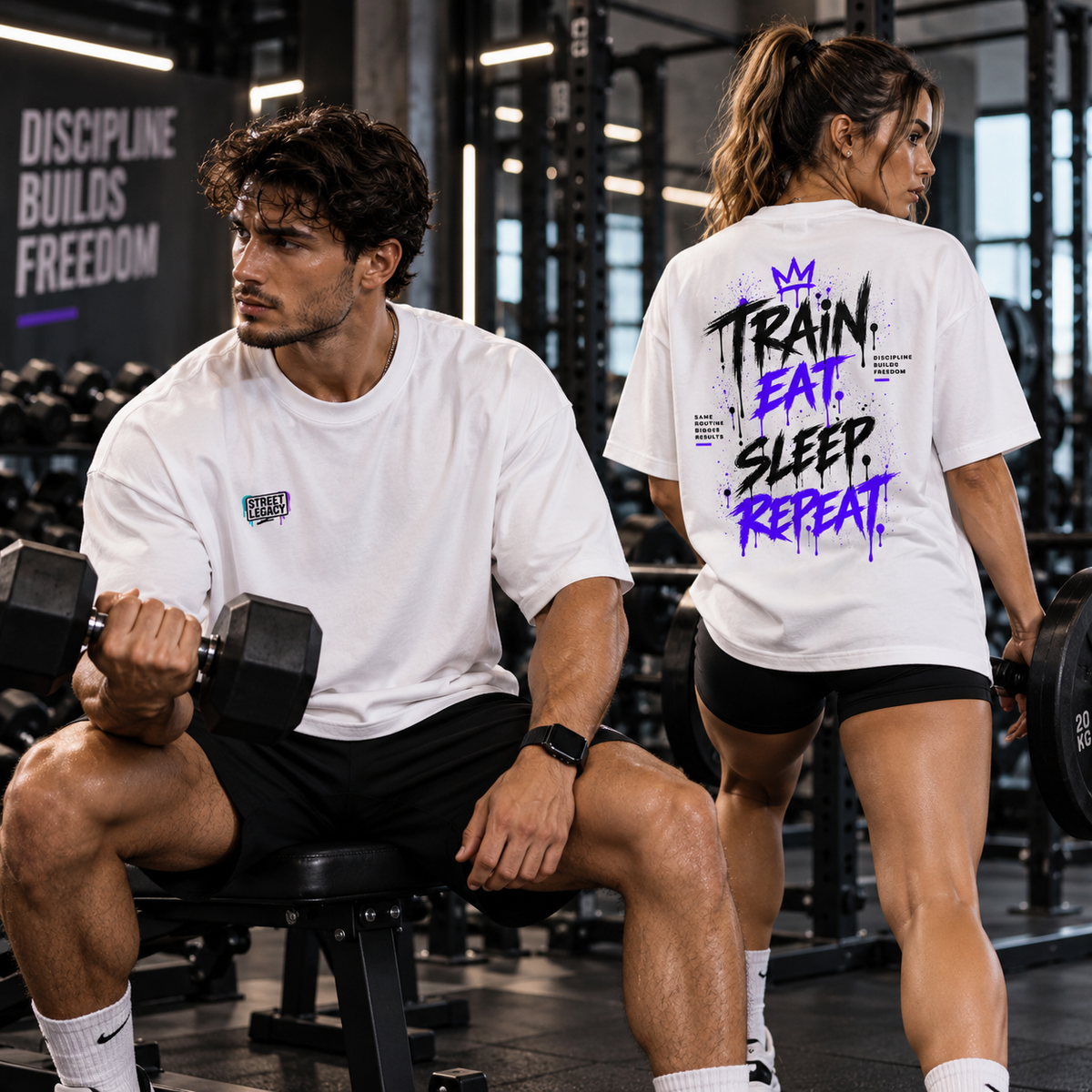 Premium Organic Oversize Blast Unisex (Train Eat Sleep Repeat.) Streetlegacy