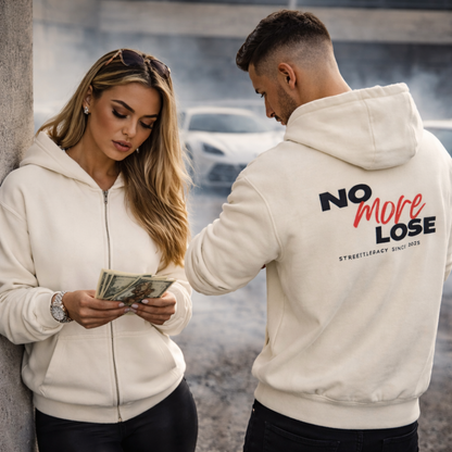 Herren Oversize Zipper Hoodie (No more lose)