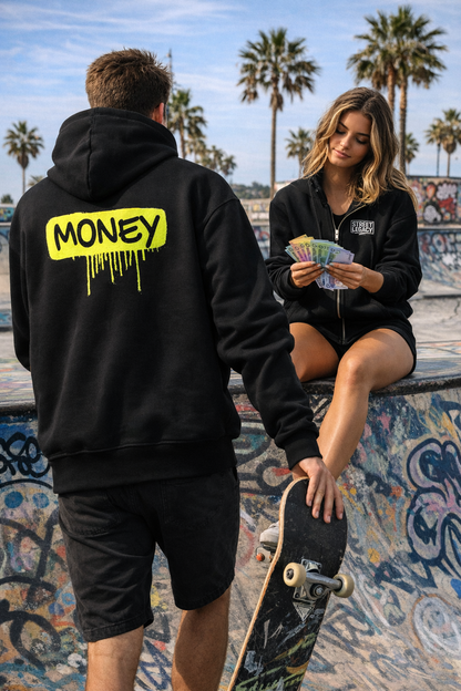 VACANCY Oversized Zipper Hoodie Unisex (Money) Streetlegacy