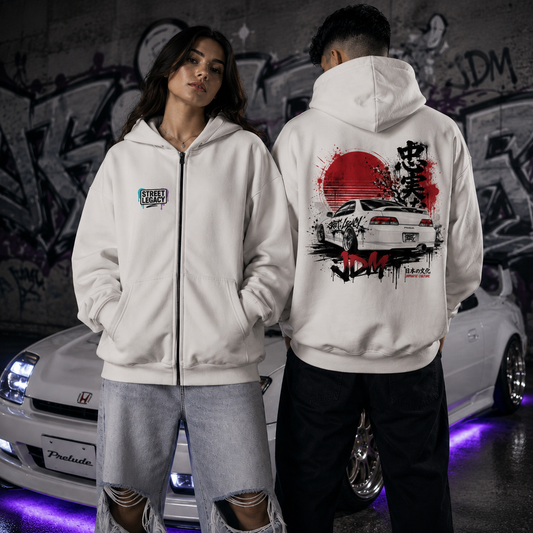 Herren Oversize Zipper Hoodie Unisex (Prelude JDM Culture)Streetlegacy