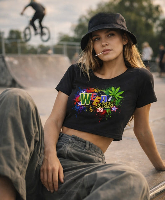 Ladies Cropped Tee (Weed Street) Streetlegacy(Bauchfrei)
