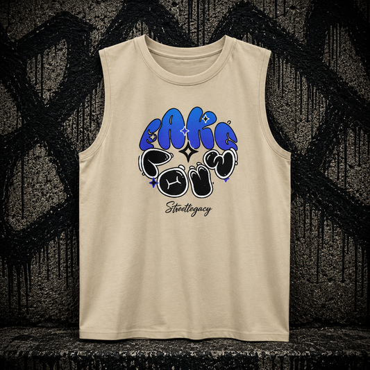 Sleeveless Oversized Tee (Fake Love) Streetlegacy