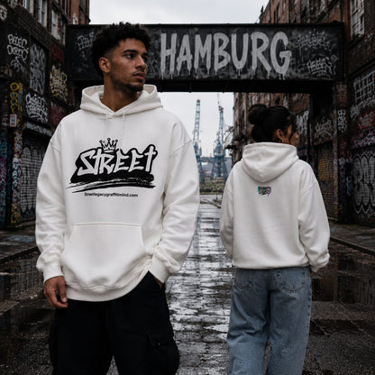 VACANCY Oversized Hoodie Unisex - Mit Taschendruck (Street)